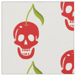 skull cherry skeleton halloween gothic fabric