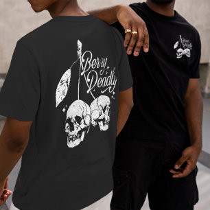 Skull Cherry Spooky and Sweet Gothic Halloween T-Shirt