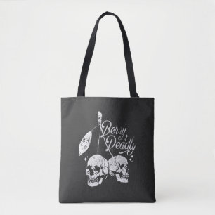 Skull Cherry Spooky and Sweet Gothic Halloween Tote Bag