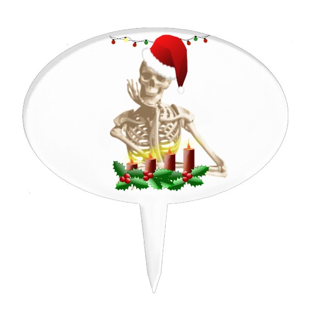 skull christmas cake topper (Front)
