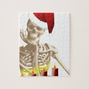 skull christmas jigsaw puzzle