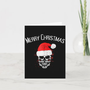 Skull Christmas Santa - Creepy Christmas Card
