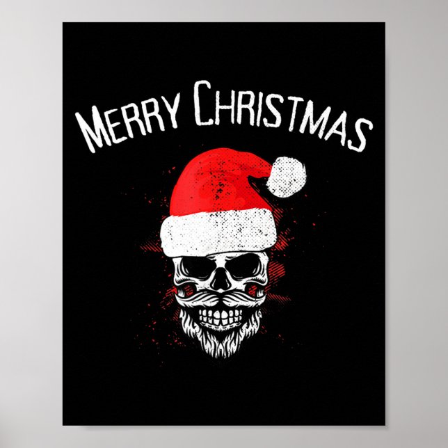 Skull Christmas Santa - Creepy Christmas  Poster (Front)