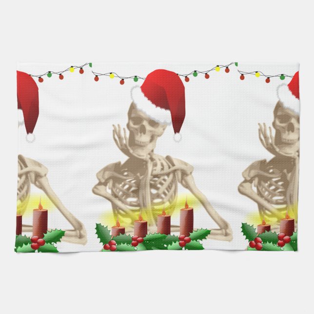skull christmas towel (Horizontal)