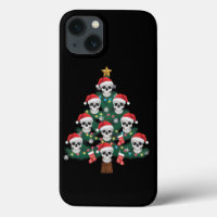 Skull Christmas Tree Pajama Cool Skeleton Santa