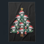Skull Christmas Tree Pajama Cool Skeleton Santa  Kitchen Towel<br><div class="desc">Skull Christmas Tree Pajama Cool Skeleton Santa Hat Xmas</div>