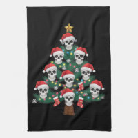 Skull Christmas Tree Pajama Cool Skeleton Santa