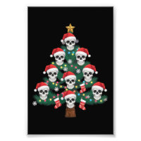 Skull Christmas Tree Pajama Cool Skeleton Santa