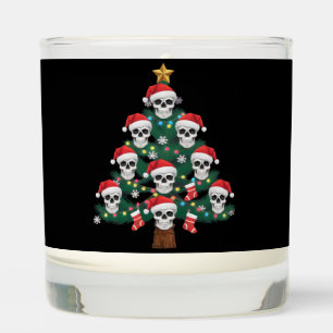 Skull Christmas Tree Pajama Cool Skeleton Santa Scented Candle