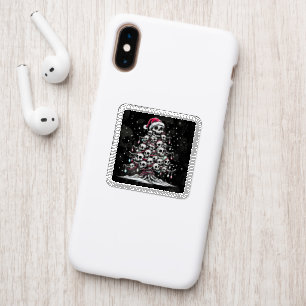 Skull Christmas Tree Pajama Skeleton Santa Hat Patch