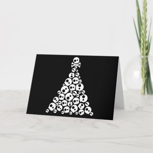 Skull Christsmas Tree Holiday Card