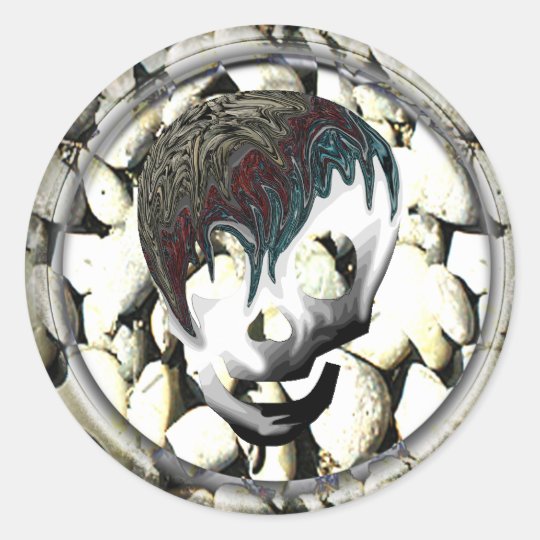 Skull Classic Round Sticker