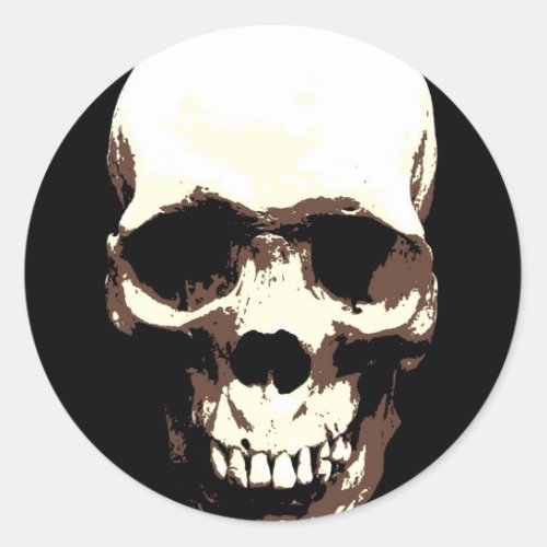 Skull Classic Round Sticker