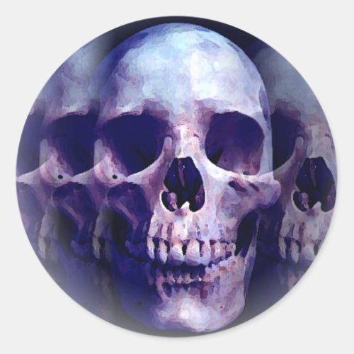 Skull Classic Round Sticker