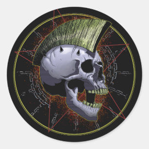 Skull Classic Round Sticker