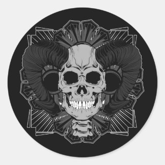 Skull Classic Round Sticker