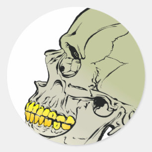 Skull Classic Round Sticker