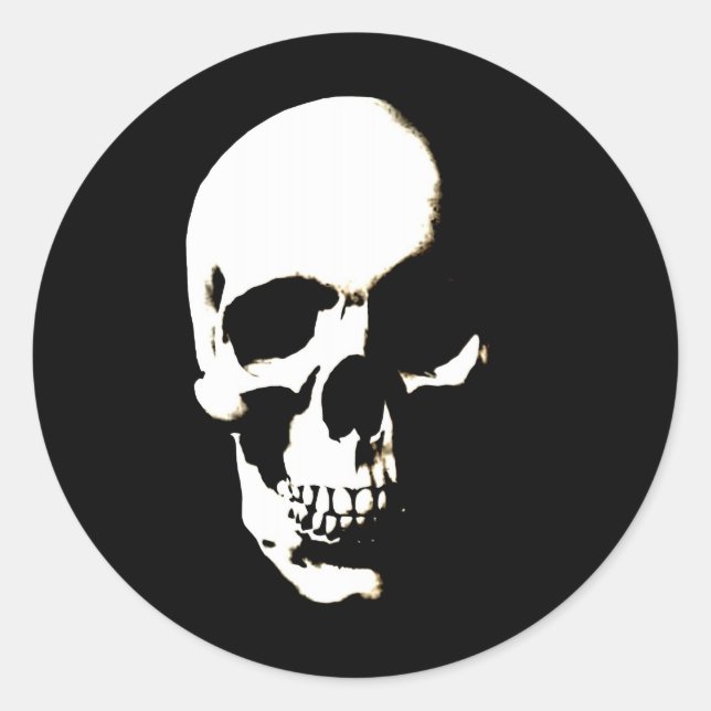 Skull Classic Round Sticker (Front)