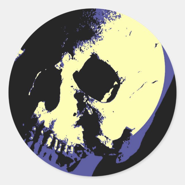 Skull Classic Round Sticker (Front)