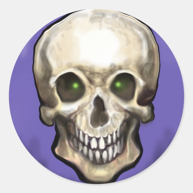 Skull Classic Round Sticker (Front)