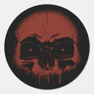 Skull Classic Round Sticker