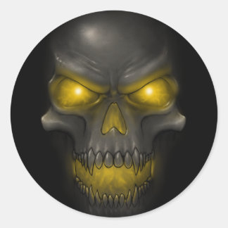 Skull Classic Round Sticker