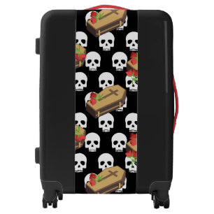 skull coffin emojis luggage