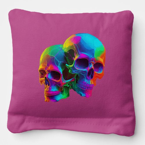 Skull Colored Cornhole Bags