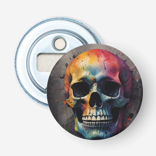 Skull colored head bottle opener (Front)