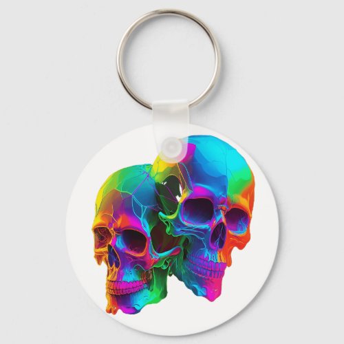Skull Colored Keychain