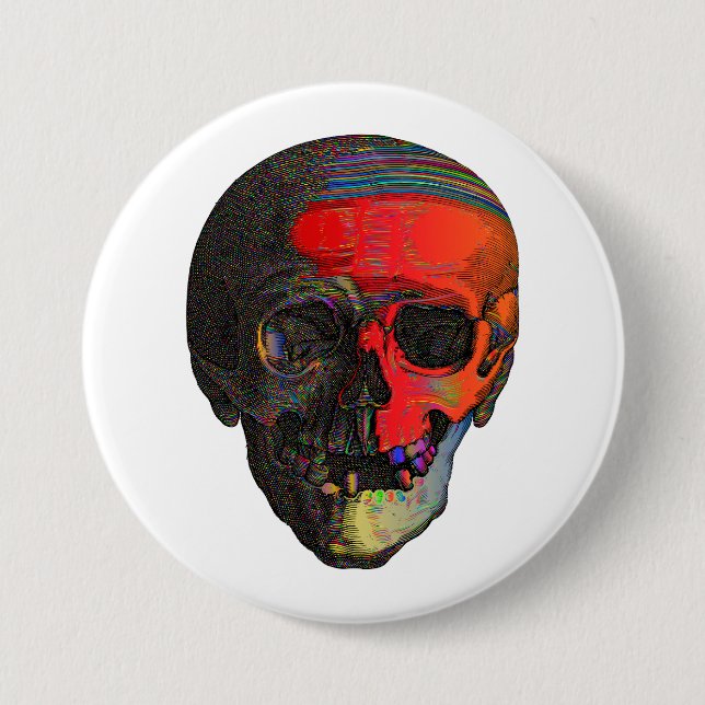 Skull Colorful Button (Front)
