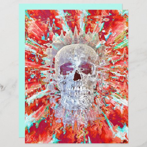 Skull Colorful Pop Art Psychedelic Surreal Artwork