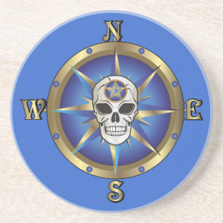 Skull Compass Sandstone Coaster