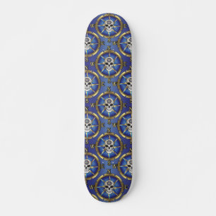 Skull Compass Skateboard Deck