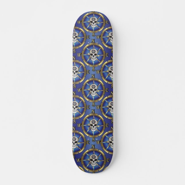 Skull Compass Skateboard Deck (Front)