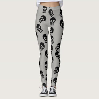 Skull Confetti Leggings Black/Gray
