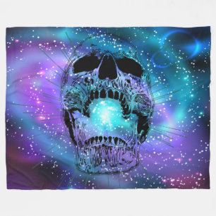 Skull consuming the planet - Skulls Fleece Blanket