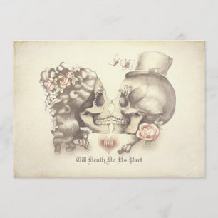 Skull Couple Day of the Dead Couples Shower Invitation