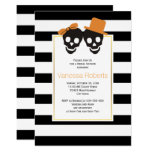 Skull couple Halloween wedding bridal shower Card