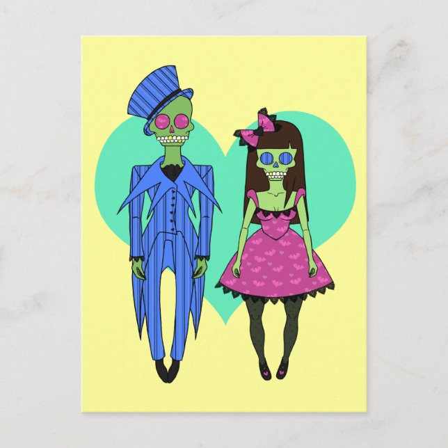 Skull Couple Postcard (Front)