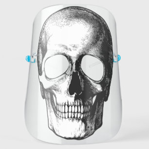 Skull Creepy Gothic Goth Halloween Face Shield