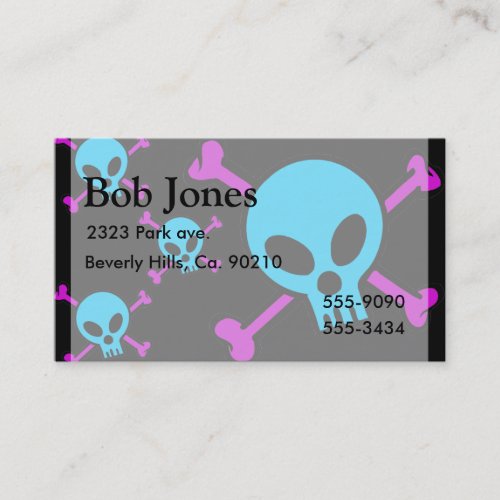 Skull Cross Bones Business Card