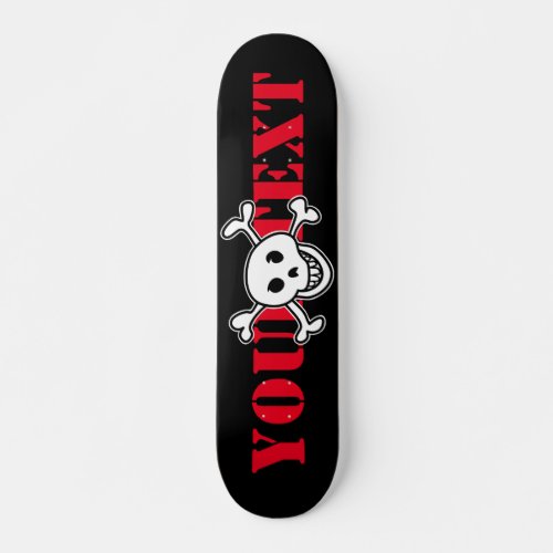 Skull  cross bones custom design skateboard deck