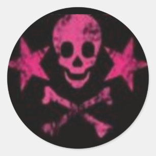 Skull&Cross Bones Pink Sticker