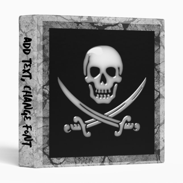 Skull & Crossbones 3 Ring Binder (Front/Spine)