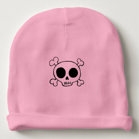 Skull & Crossbones Baby Girl Hat (Front)