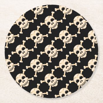 Skull & Crossbones Coasters by Shenanigins at Zazzle