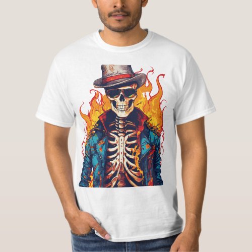 Skull  Crossbones Couture Rock  Roll Tattoo T_Shirt