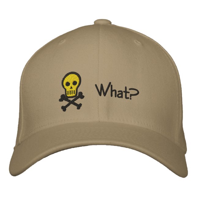 Skull & Crossbones Customizable Embroidery Hat (Front)