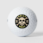 Skull &amp; Crossbones Customized Golf Balls at Zazzle